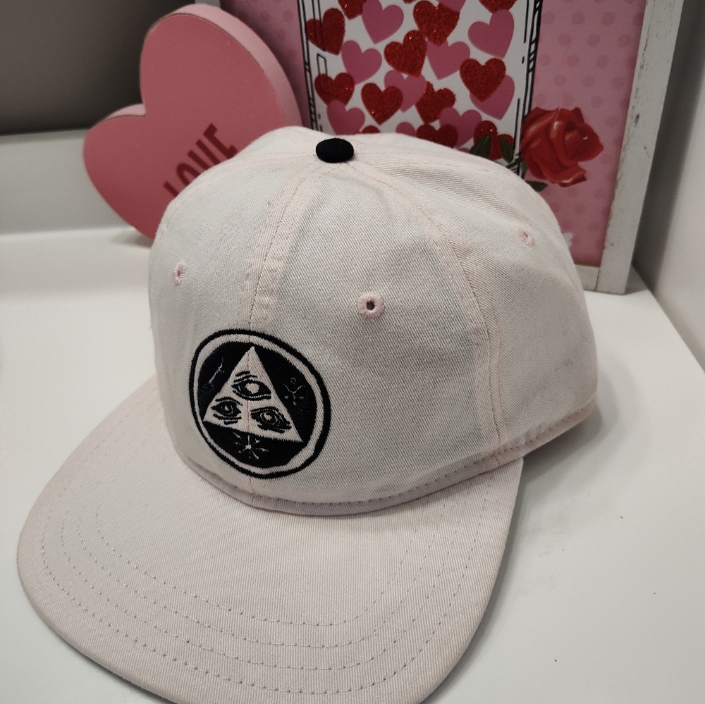 🩷NWT Welcome Skate Talisman Uncon Snap Baby Pink Adjustable Back Ball Cap, OSFM - Picture 6 of 14